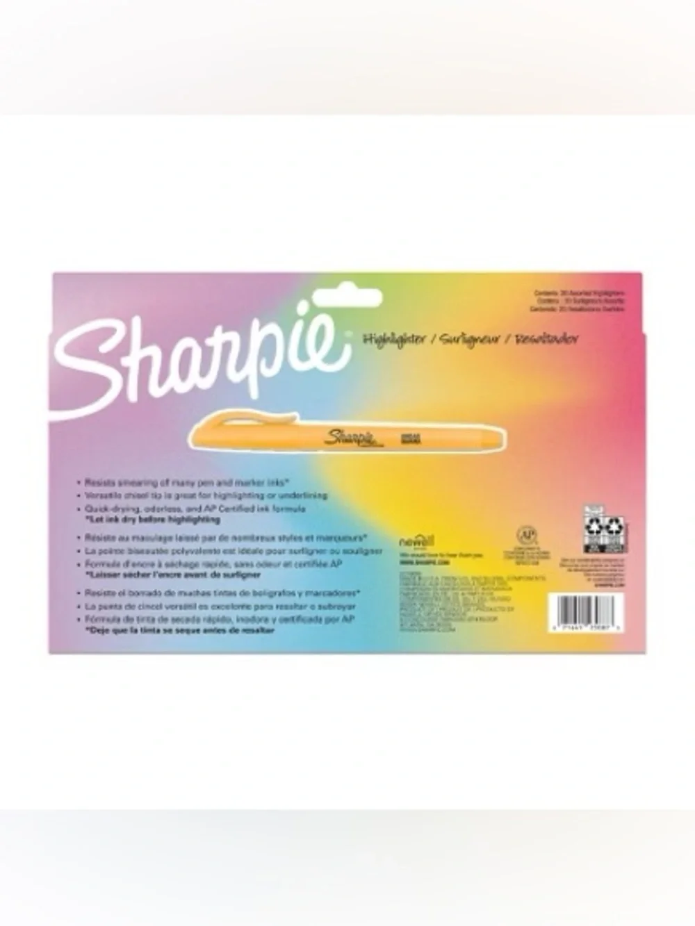 Sharpie Highlighter Set 20 Pack Assorted Fluorescent Pastel Colors